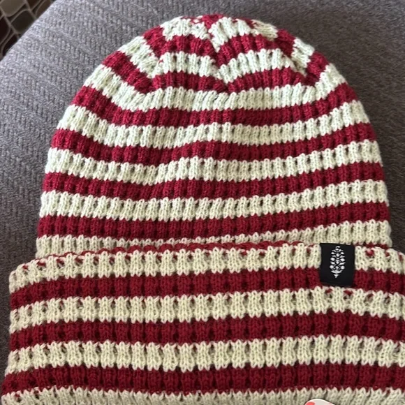 Free people Stripe It Up Cool Down Beanie. NWT. Mint chocolate - Picture 2 of 5